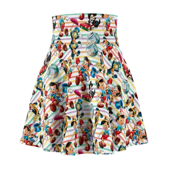 Discover Pinocchio Women's Skater Skirt, Gift for Her