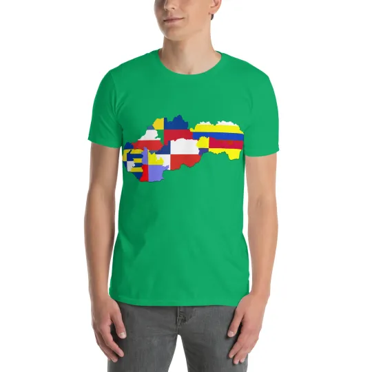 Discover Slovakia Regions Map Flag Unisex T-Shirt