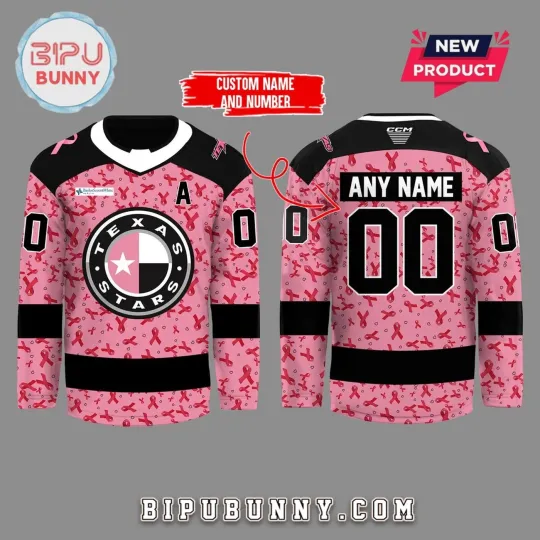 Discover Personalized Texas Stars Fight Cancer Hockey Shirt Men's Fan Gear