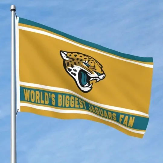 Discover World's Biggest Jacksonville Jaguars Fan Club Flag Banner Decorative Flags | Home Docor | Outdoor Flag | American Football Gift