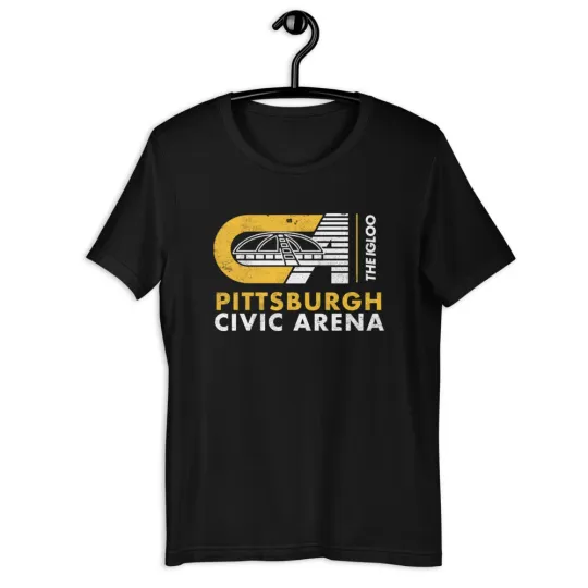 Discover Pittsburgh Civic Arena Igloo Stadium Graphic T-Shirt Unisex Short Sleeve