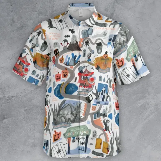Discover Spooky Land Button Down Shirt