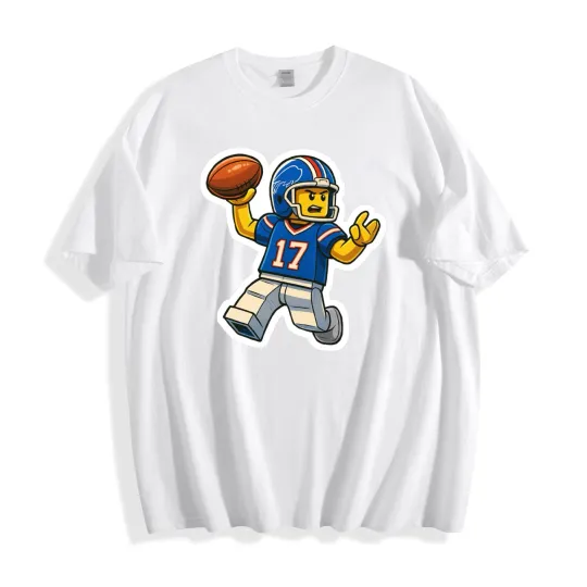 Discover LEGO Josh Allen #17 T-Shirt, Playful football x LEGO Tee