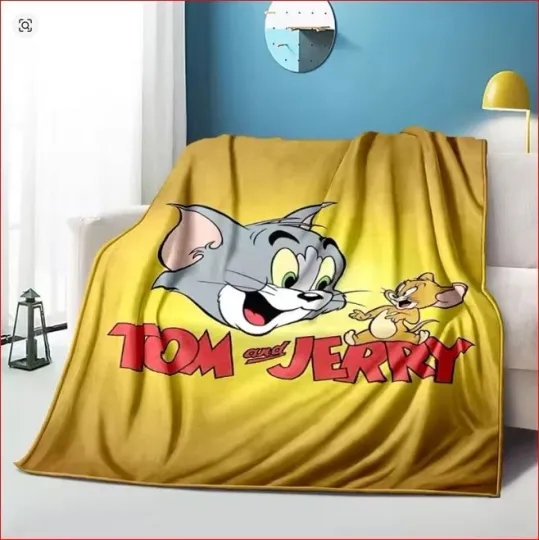 Discover Tom And Jerry Fleece Blanket, Fun Cartoon Movie Gifts for Kid