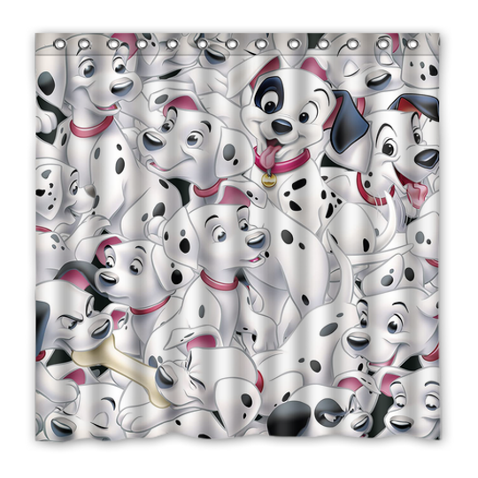 101 Dalmatians Dogs Disney Shower Curtain, Disney Bathroom Decor