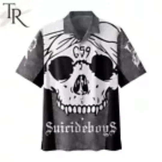 Hawaiian Shirt 3d Printed Grey Day Suicideboys Short Sleeved Shirt Unisex Outdoor Casual Clothing