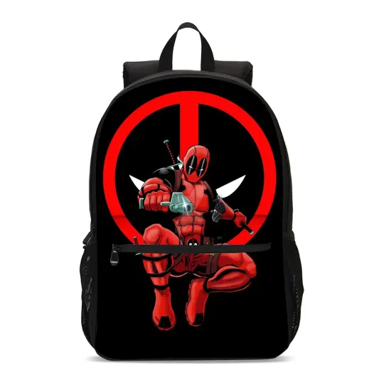 Discover Funny Deadpool Heroes Students Backpack, School Bag, Back To School Gift