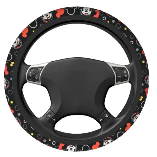 Discover Cartoon Mickey Steering Wheel Cover Car Truck SUV Universal Steering WheelCovers