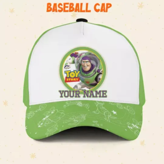 Custom Toy Story Buzz Lightyear Team Logo Cap, Custom Disney Hat Toy Story Hat