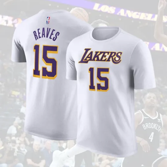 Discover Austin Reaves #15 Los Angeles Lakers Double Sided T-Shirt