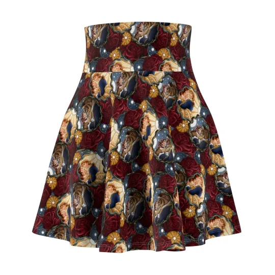 Discover Beauty & The Beast Women's Skater Skirt, Gift for Her