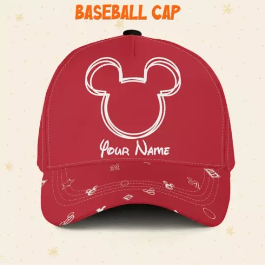 Custom Disney Mickey Simple Logo Cap, Disney Castle Family Hat Disney Vacation Hat