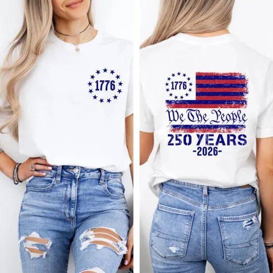 Discover United State America 250th Anniversary USA Flag T-Shirt, Veteran Day Gift