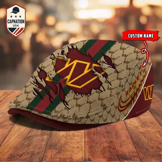 Discover Washington-Commanders Jeff Cap football Newsboy Cap Golf Cap Driving Gift for Men