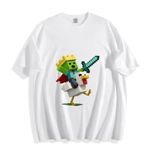 Discover Minecraft Zombie Knight T-Shirt, Chicken-Riding Zombie Tee