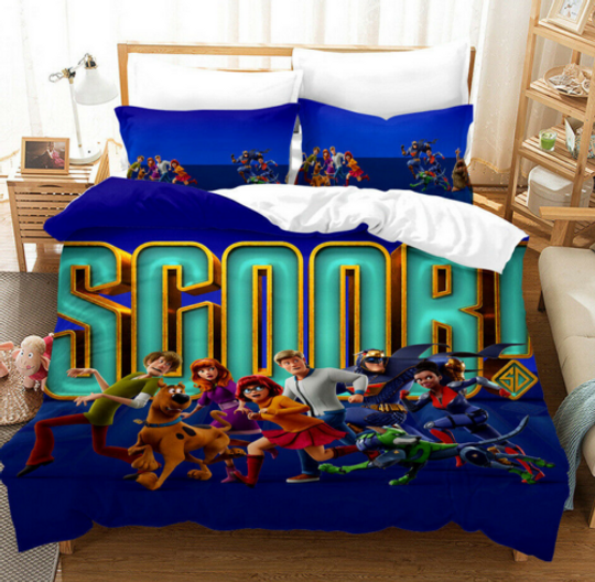 New Kids Scooby Doo Duvet Cover Bedding Set Quilt Cover Pillowcase Single Double