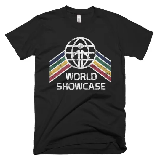 Discover EPCOT Center World Showcase Pavilion Logo T-Shirt Disney World Vintage