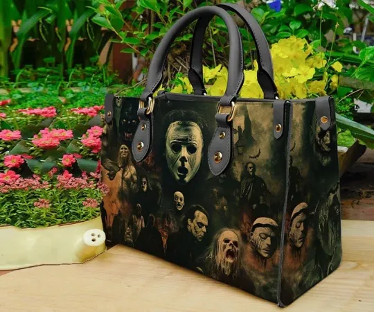Discover Horror Halloween Leather Handbag, Horror Leather Bag