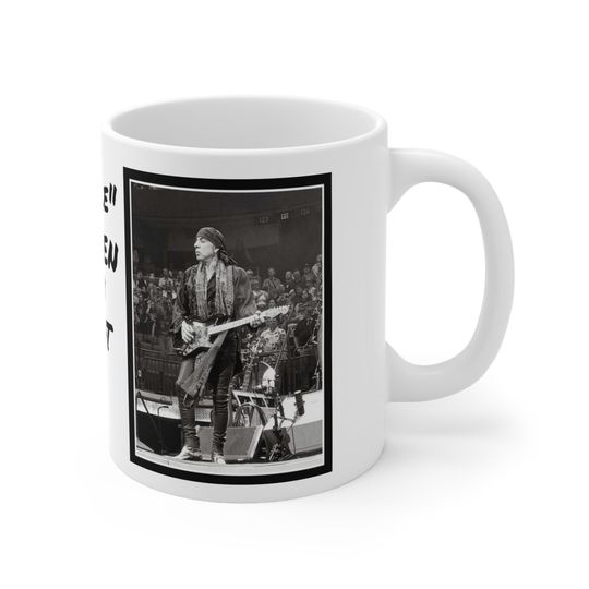 Little STEVE VAN ZANDT in Concert, with Bruce Springsteen, Rock & Roll Legend being himself (Tampa, Fl. 2/2/23) coffee mug 11oz