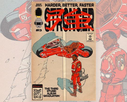 Kanye West - Stronger -  Hip Hop Comics Art Print