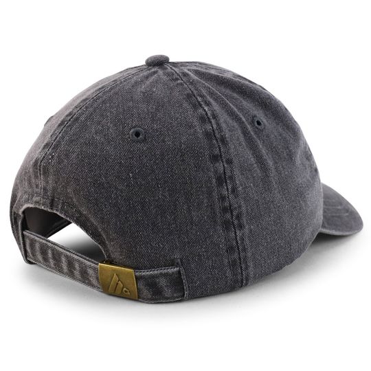 Small Breast Cancer Awareness Ribbon Embroidered Washed Cotton Cap