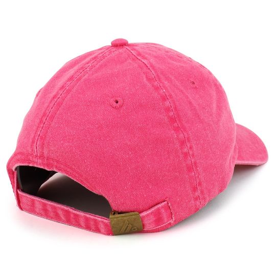 Small Breast Cancer Awareness Ribbon Embroidered Washed Cotton Cap