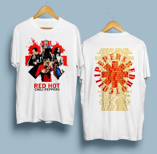 Red Hot Chili Peppers Tour Tee, Red Vintage Hot Chili T-Shirt