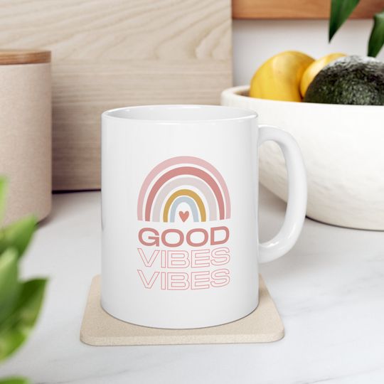 Good V Rainbow Ceramic Coffee Mug