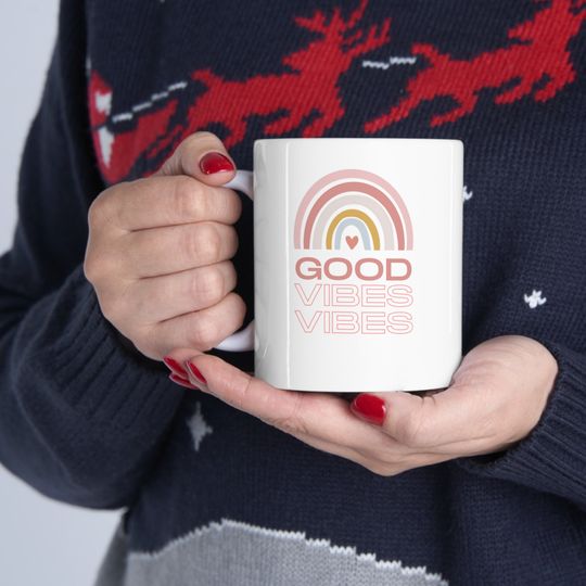 Good V Rainbow Ceramic Coffee Mug
