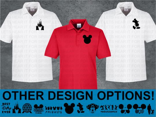 Disney Polo Shirt, Mens Mickey Mouse Golf Polo Shirt, Gift for Him, Father''s day Gift