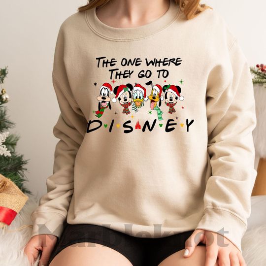 Mickey and Friends Christmas Sweatshirt, Vintage Disney Christmas Sweatshirt