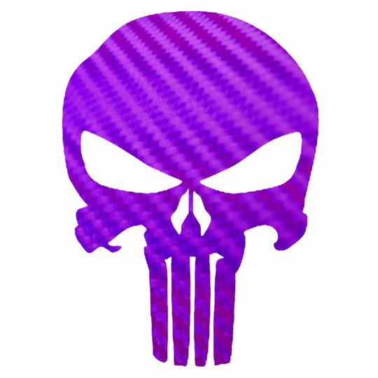 Punisher Skull Decal - Carbon Fiber Vinyl Sticker