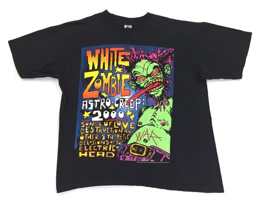 Vintage 90s WHITE ZOMBIE Astro Creep 1995 tour concert shirt