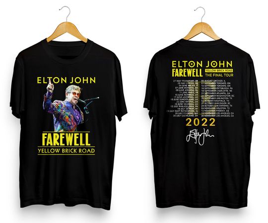 Elton John Farewell Tour Yellow Brick Road The Final Tour 2022 Tshirt