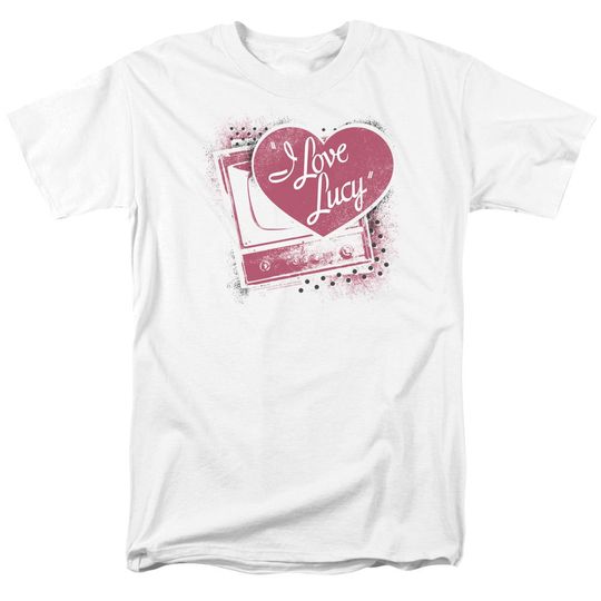 I Love Lucy Vintage TV with Logo White Shirts