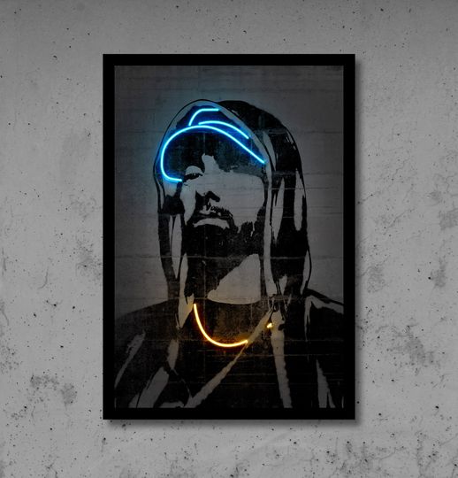 Eminem art print, Eminem poster, rap art, Eminem wall art