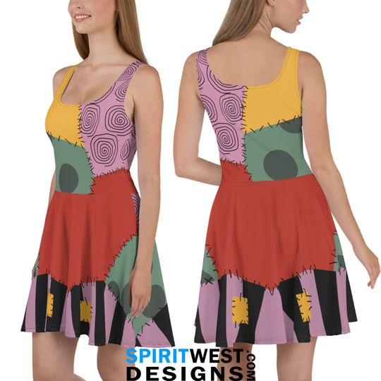 Nightmare Sally Costume Skater | Nightmare Before Christmas Cosplay Halloween Zombie Ragdoll Patchwork