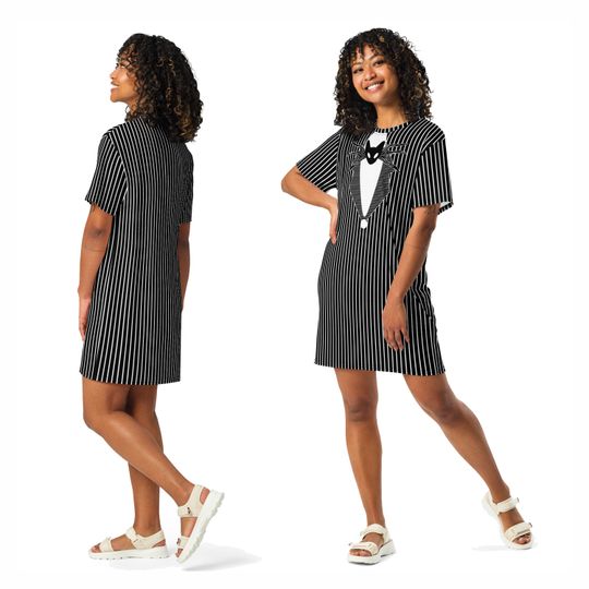 Jack Skellington Costume Nightmare Zombie T-Shirt Dress