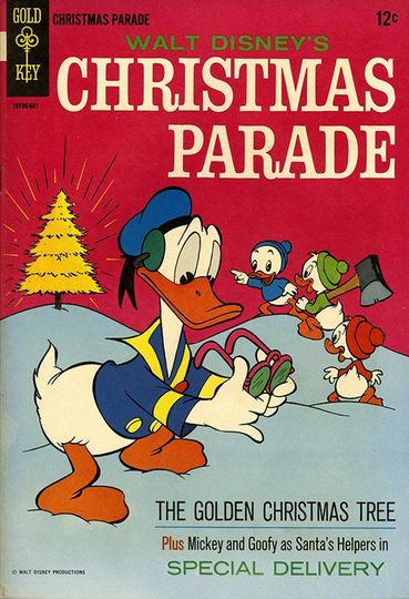 Disney Donald Duck Christmas Parade Comic Book Cover Poster