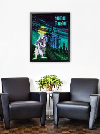 Haunted Mansion Hitchhiking Ghosts Disneyland Poster