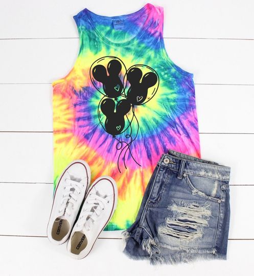 Disney Inspired MICKEY BALLOONS Tie Dye TANK