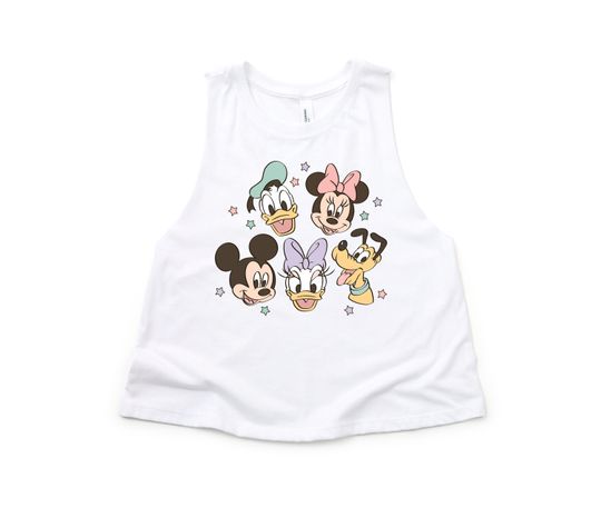 MINNIE & MICKEY Crop Top Tank, Disney Inspired Tank