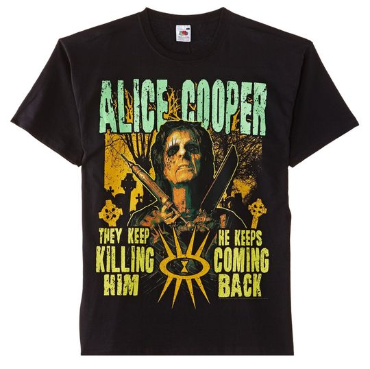 Alice Cooper Graveyard Rock Heavy Metal Official Tee T-Shirt