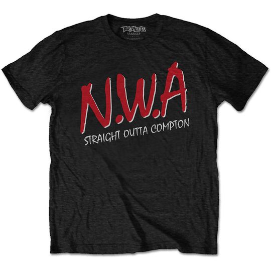 NWA N.W.A. Straight Outta Compton Red Logo Official Tee T-Shirt