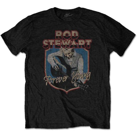 Rod Stewart Forever Young Shield Tee T-Shirt Mens Unisex