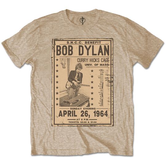 Bob Dylan Gig Flyer 1964 Rock Tee T-Shirt