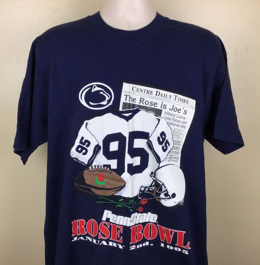 Vtg 1995 Penn State Nittany Lions Rose Bowl T-Shirt