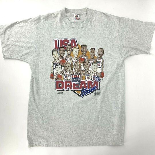 Vintage 1992 USA Dream Team Basketball Barcelona Olympics Salem T Shirt