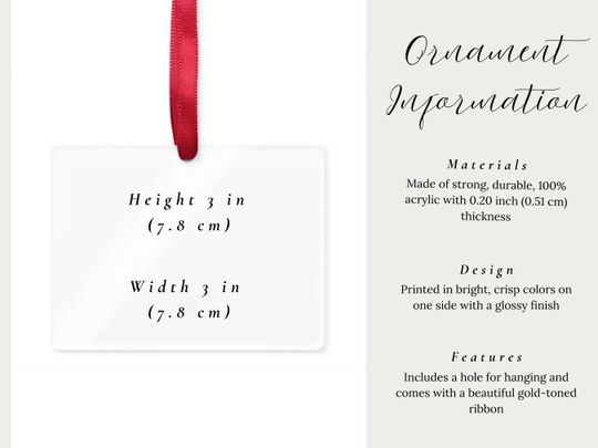 Cornelia Street Watercolor Clear Rectangle Acrylic Ornament