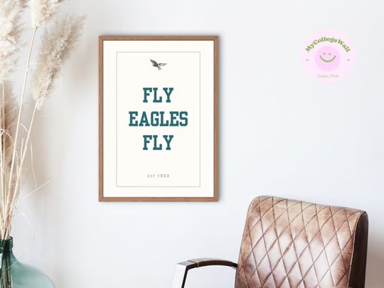 Philadelphia Eagles Poster: Vintage Logo, Midnight Green